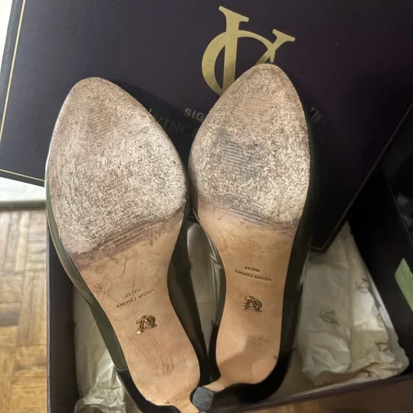 Vince Camuto Olive Green Tassel Heels - Picture 6 of 7